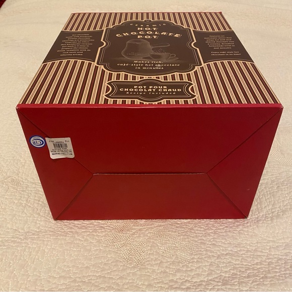 Ceramic Hot Chocolate Pot With Frother/Mixer - Picture 3 of 13